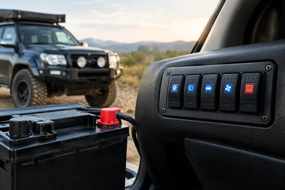 Do Switch Panels Drain Battery in a 4WD?