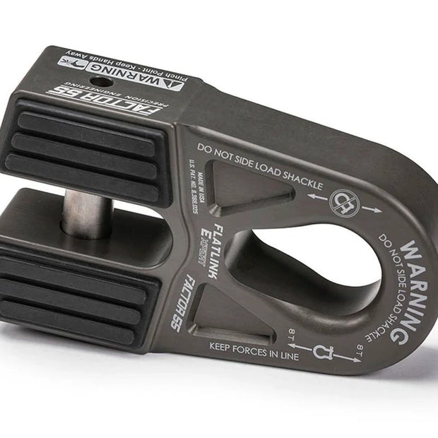 FlatLink E Expert Version Winch Shackle Mount Assembly Anodized Gray Factor 55