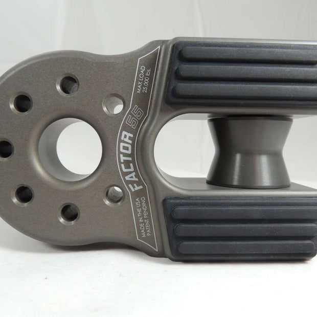 FlatLink XXL Winch Shackle Mount Assembly Anodized Gray Factor 55