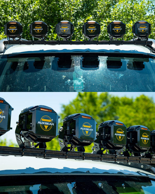 V-MAX Series Combo Beam Side Shooter LED Pod Lights with Amber DRL