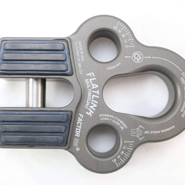 Winch Line Shackle Mount Foldable Flatlink Multimount Gray Factor 55