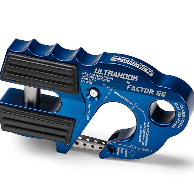 UltraHook Closed System Winch Shackle Mount Blue Factor 55