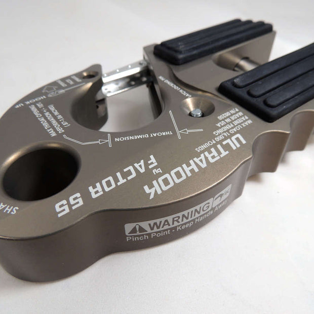 UltraHook Winch Hook W/Shackle Mount Gray Factor 55