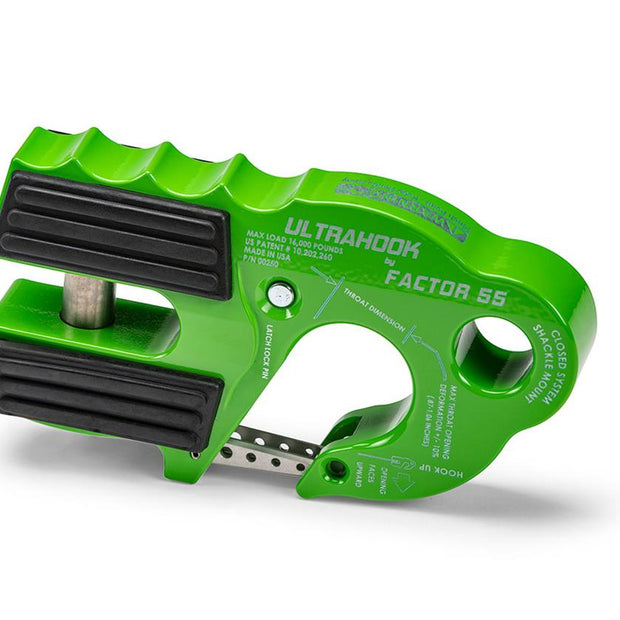 UltraHook Closed System Winch Shackle Mount Green Factor 55