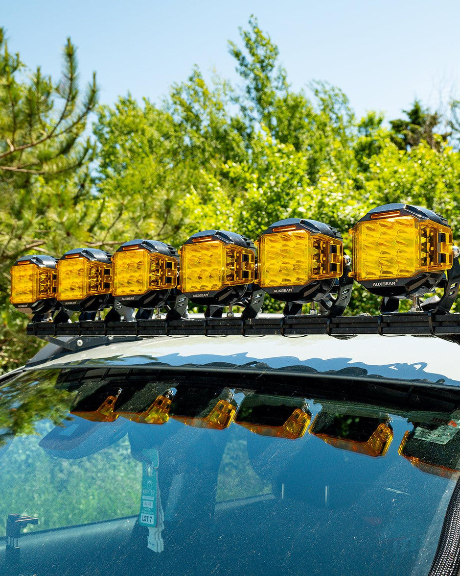 V-MAX Series Combo Beam Side Shooter LED Pod Lights with Amber DRL