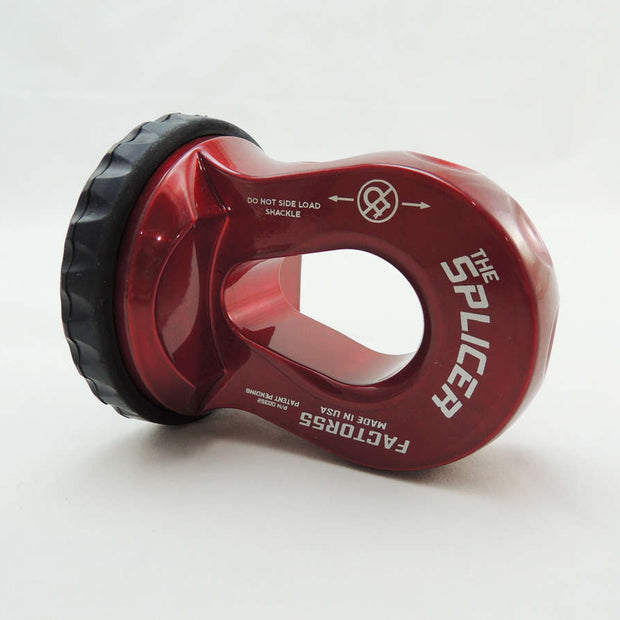 Splicer 3/8-1/2 Inch Synthetic Rope Splice On Shackle Mount Red Factor 55