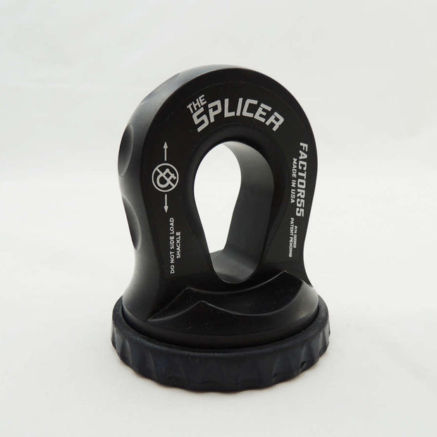 Splicer 3/8-1/2 Inch Synthetic Rope Splice On Shackle Mount Black Factor 55