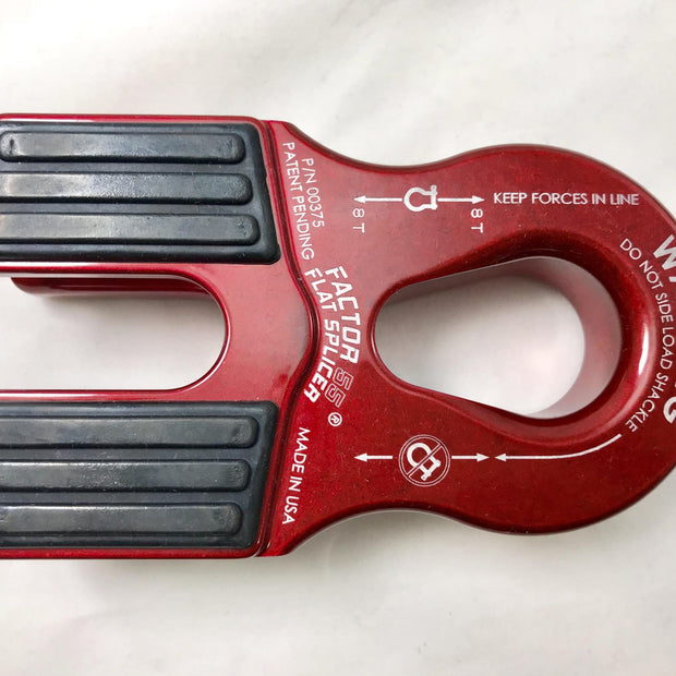 Winch Line Shackle Mount Splice On Foldable Red Factor 55