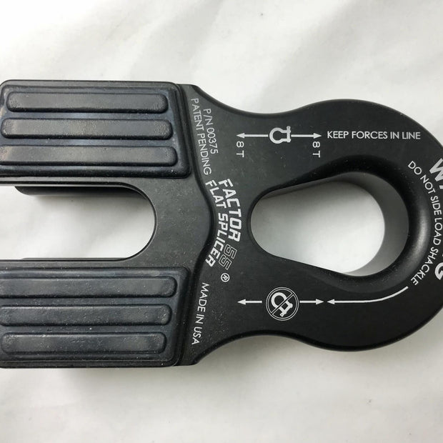 Winch Line Shackle Mount Splice On Foldable Black Factor 55
