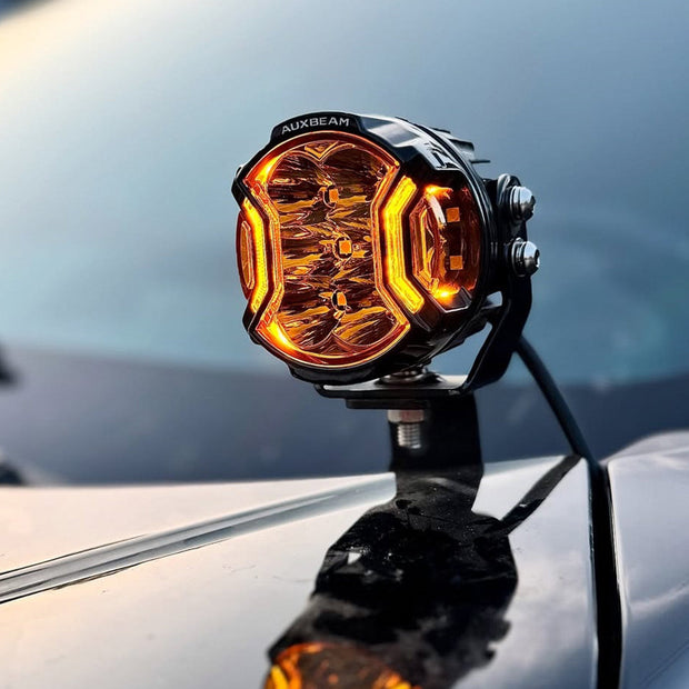 V-ULTRA Series LED Side Shooter Amber/White Pod Lights with Amber DRL