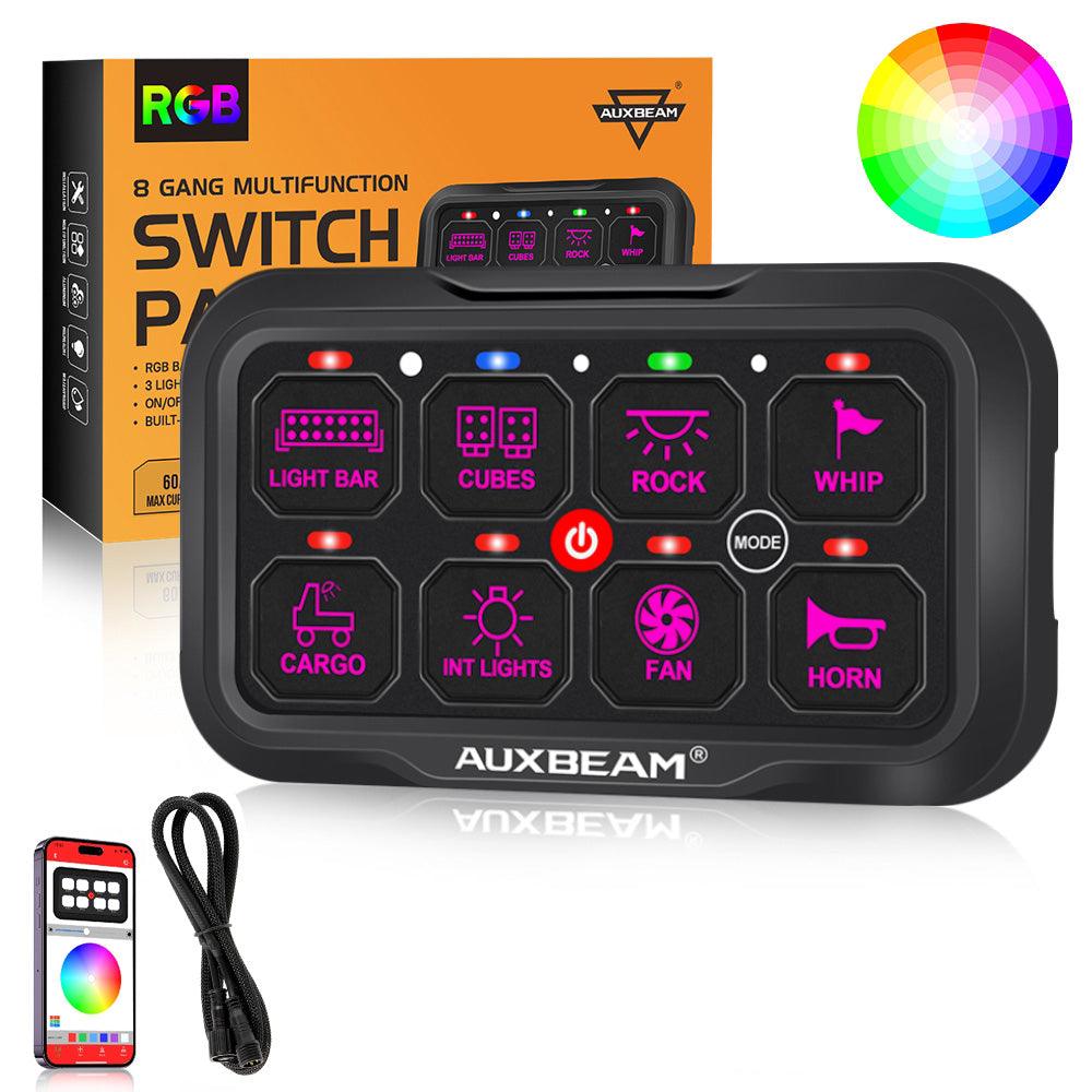 AR-800 RGB Switch Panel with APP, Toggle/ Momentary/ Pulsed Mode Supported(One-Sided Outlet)