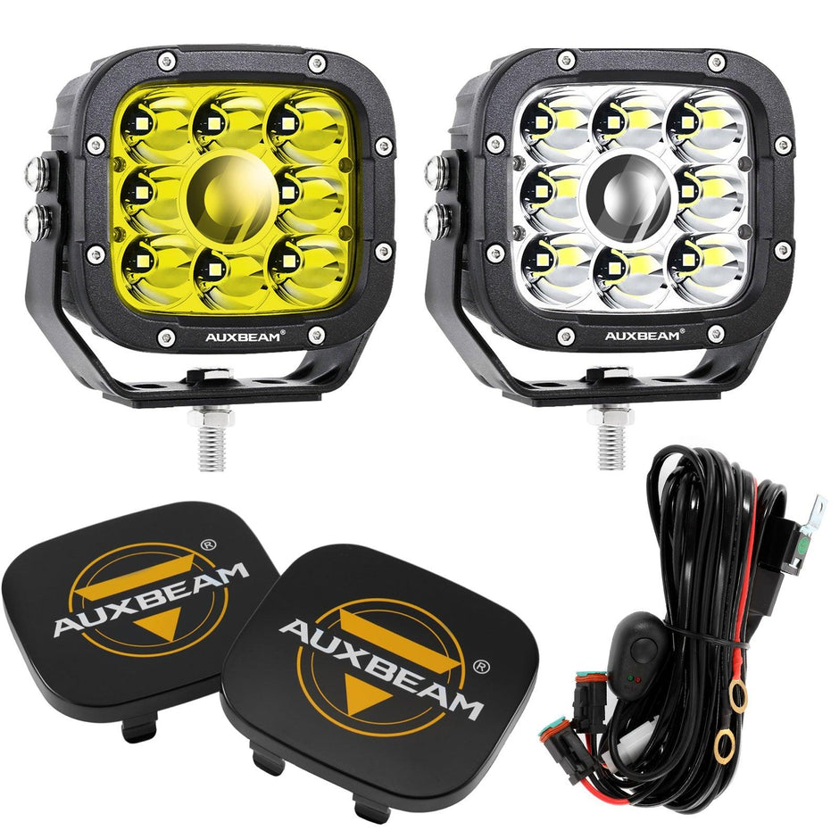 5 Inch 110W White/Amber Spot Light LED Driving Lights for Dodge Ram 1500/2500/3500