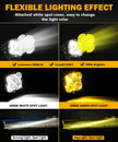 XP-ULTRA Series 3 Inch 80W Spot Beam LED Pods Amber&White Offroad Lights