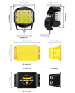 V-MAX Series | 5 Inch 168W 16440LM Combo Beam Side Shooter LED Round Pod Lights with Amber DRL