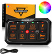 RGB Series 8 Gang (RA80 XL) Switch Panel, Larger Size, Toggle/ Momentary/ Pulsed Mode Supported