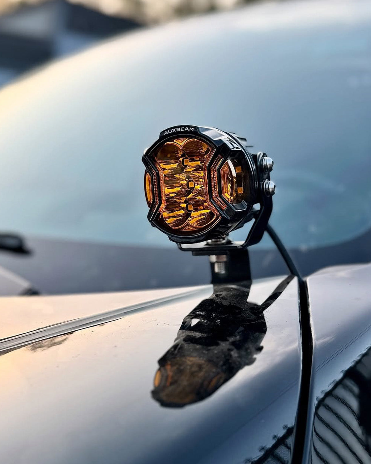 V-ULTRA Series | 3 Inch 108W LED Side Shooter Amber Pod Lights with Amber DRL