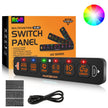 AS Series 4/6/8 Gang RGB Slim Switch Panel with APP&Remote Control, Toggle/ Momentary/ Pulsed Mode Supported(One-Sided Outlet)