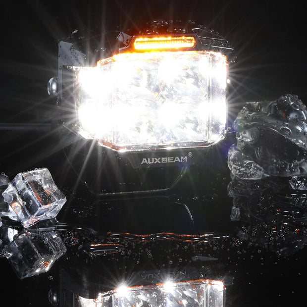 V-MAX Series | 4 Inch 92W 8960LM Combo Beam Side Shooter LED Square Pod Lights with Amber DRL
