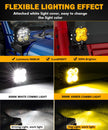 XP-ULTRA Series 3 Inch 80W Combo Beam LED Pods Amber&White Offroad Lights