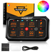 RGB Series 8 Gang (RA80 XL) Switch Panel, Larger Size, Toggle/ Momentary/ Pulsed Mode Supported
