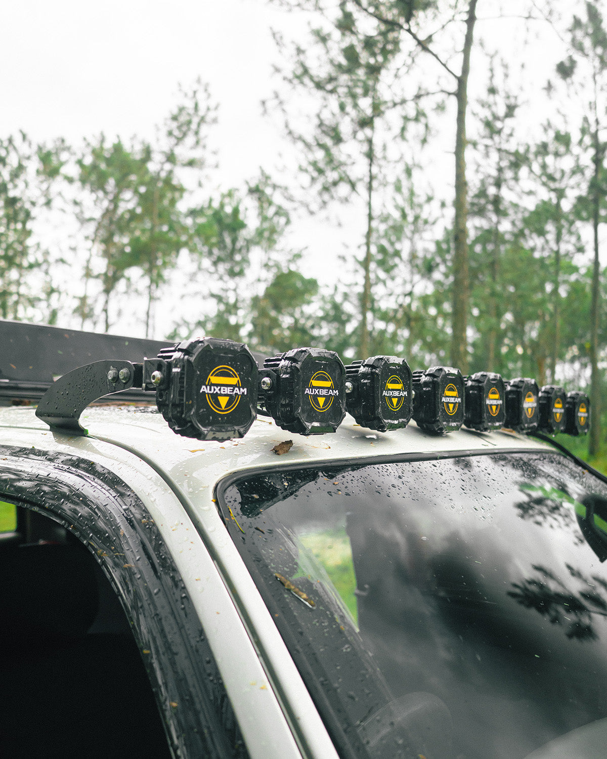 CUBE-Z Series 4 Inch Spot LED Pod Lights Off Road Lights with White DRL & Amber Turn Signal Lights