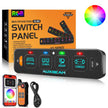 AS Series 4/6/8 Gang RGB Slim Switch Panel with APP&Remote Control, Toggle/ Momentary/ Pulsed Mode Supported(One-Sided Outlet)