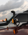 Color Play Series 3 Inch 100W Flood LED Pod Lights Off Road Lights with White DRL & Amber Turn Signal Lights