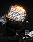 V-MAX Series | 5 Inch 168W 16440LM Combo Beam Side Shooter LED Round Pod Lights with Amber DRL