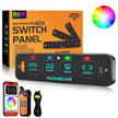 AS Series 4/6/8 Gang RGB Slim Switch Panel with APP&Remote Control, Toggle/ Momentary/ Pulsed Mode Supported(One-Sided Outlet)