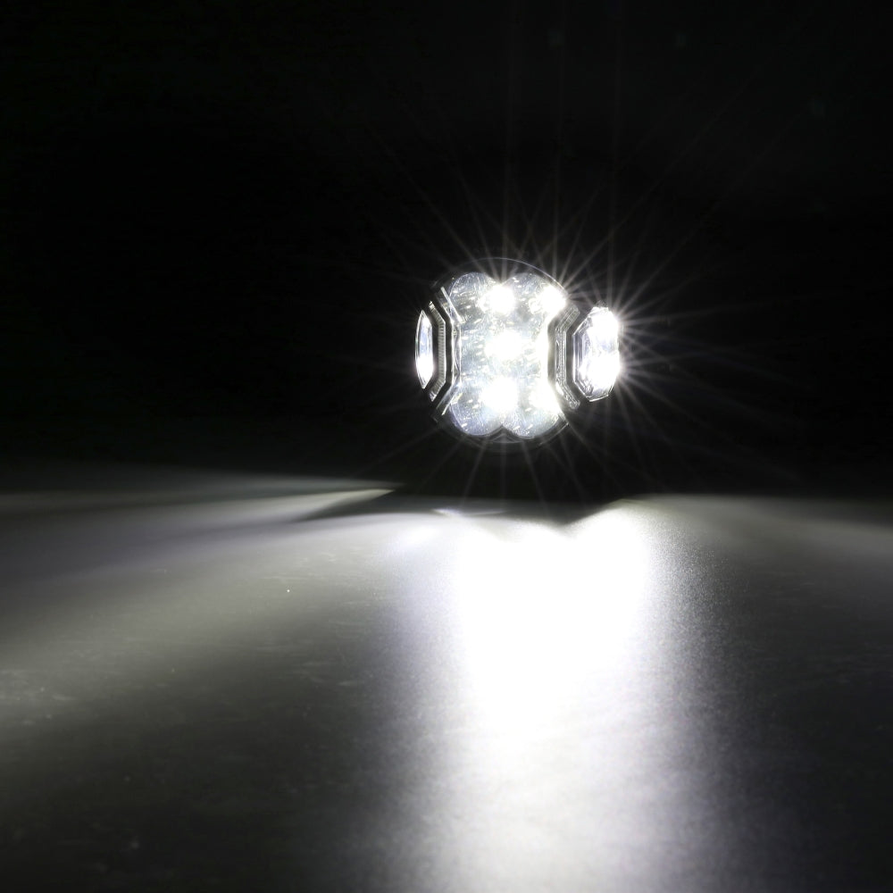 V-ULTRA Series | 3 Inch 108W LED Side Shooter White Pod Lights with Amber DRL