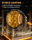 V-ULTRA Series 6/8 Pcs 5 Inch 172W LED Side Shooter Amber DRL with Power Harness