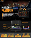 RGB Series 8 Gang (RA80 XL) Switch Panel, Larger Size, Toggle/ Momentary/ Pulsed Mode Supported