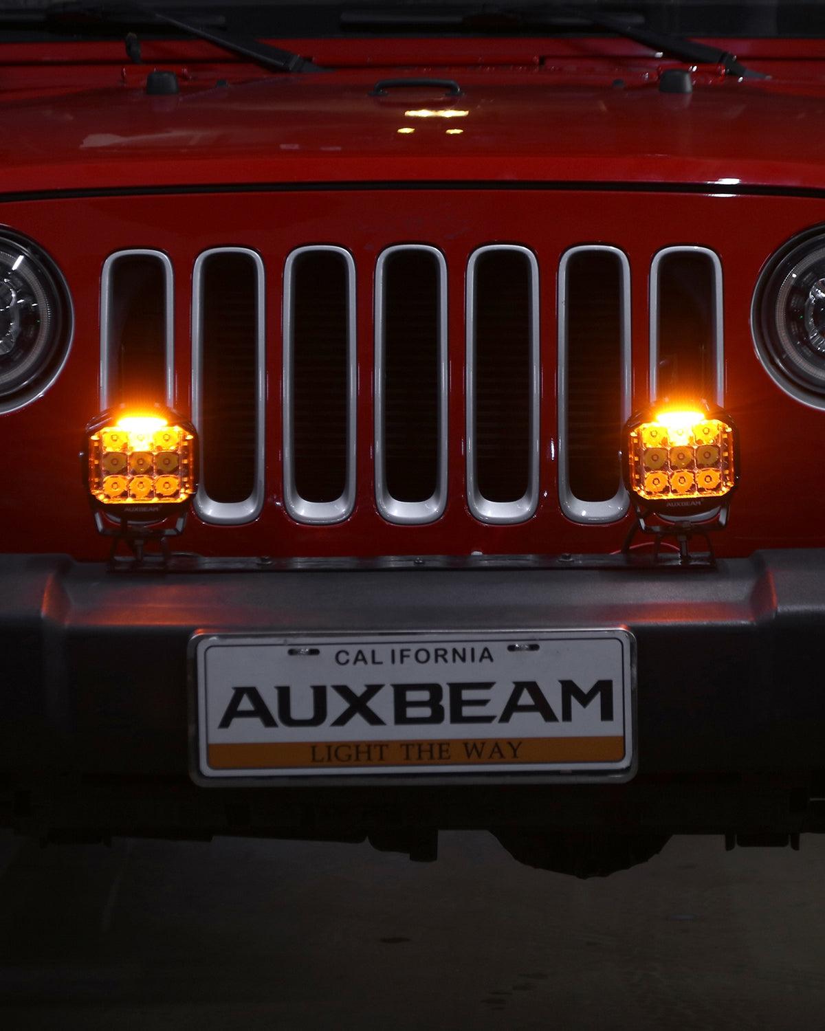 V-MAX Series | 5 Inch 168W 16440LM Combo Beam Side Shooter LED Round Pod Lights with Amber DRL