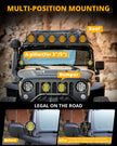 V-ULTRA Series | 3 Inch 108W LED Side Shooter White Pod Lights with Amber DRL