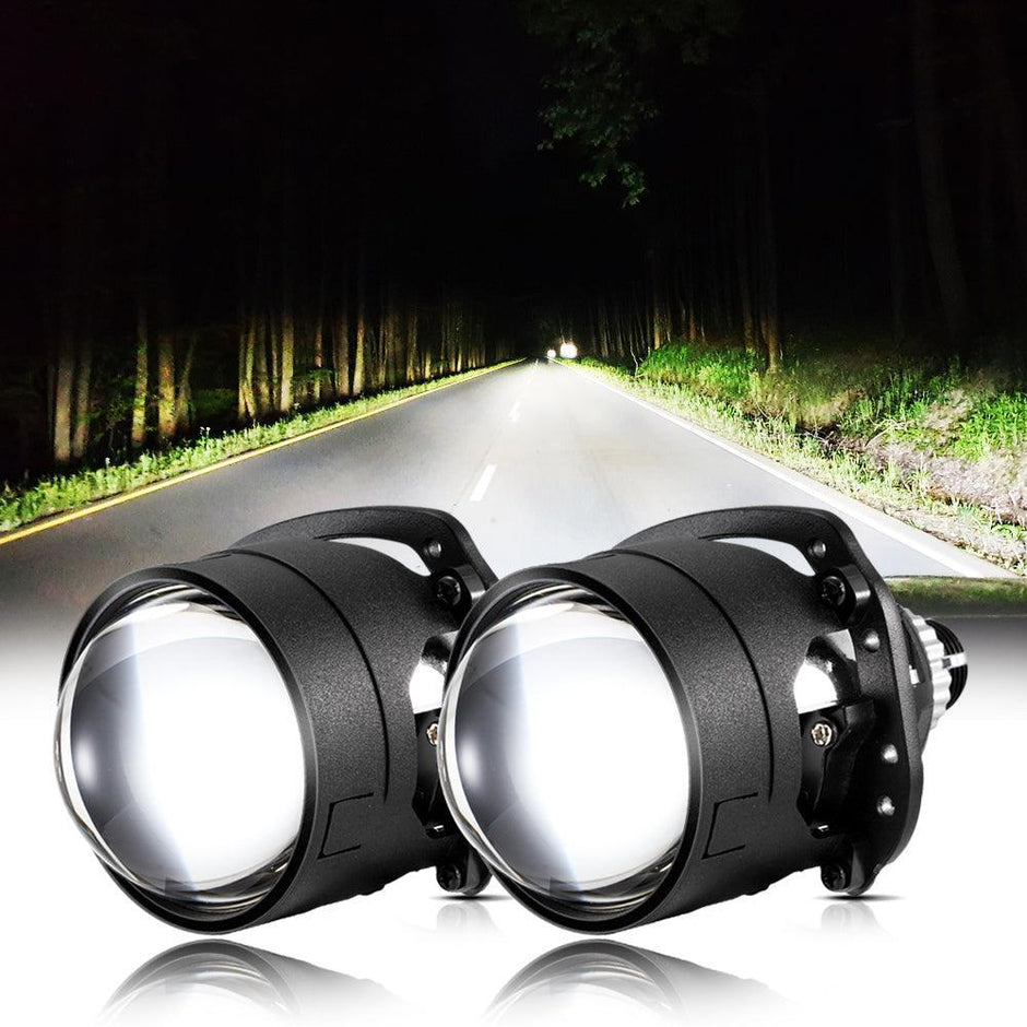 (2pcs/Set)2.5 Inch 80W 6000K Bi-LED Projector Lens Headlight S8 Series Non-Destructive Installation Projector Lens-S8 Basic