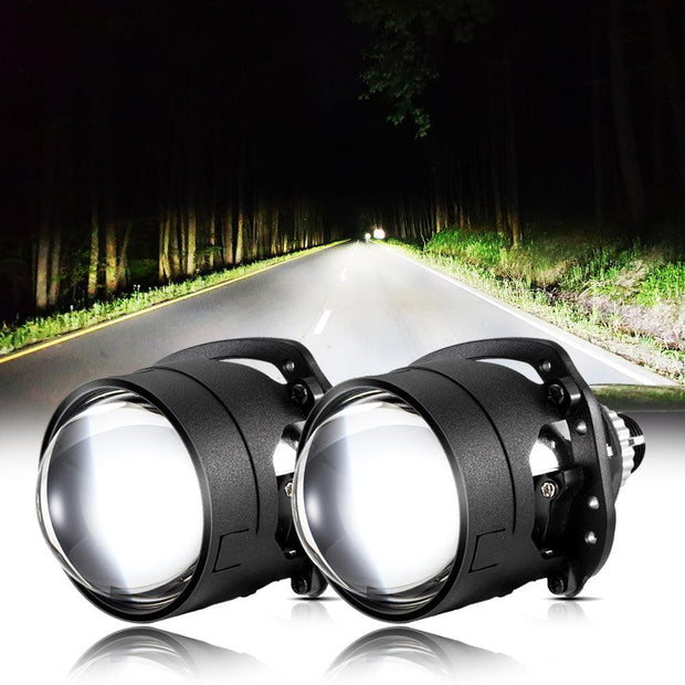 (2pcs/Set)2.5 Inch 80W 6000K Bi-LED Projector Lens Headlight S8 Series Non-Destructive Installation Projector Lens-S8 Basic