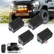 (4pcs/set)Multi-Mode Smart Control Module LED Grille Light Kit 21mm Dual-Color White/Yellow LED System with Custom Brackets for Offroad Truck UTV