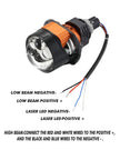 (2pcs/Set)2.5 Inch 100W 6000K Bi-LED Projector Headlight with 3 Direct Laser High Beam Lenses S8 Series – Non-Destructive Installation-S8 Triple Laser