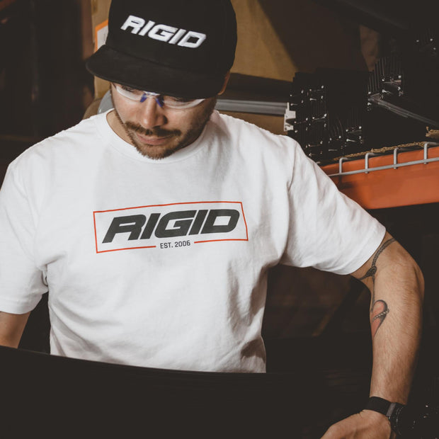 RIGID T Shirt Established 2006 Medium White