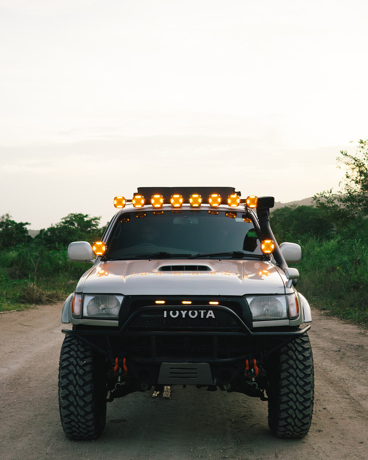 CUBE-Z Series 4 Inch LED Pod Lights Off Road Lights with White DRL & Amber Turn Signal Lights