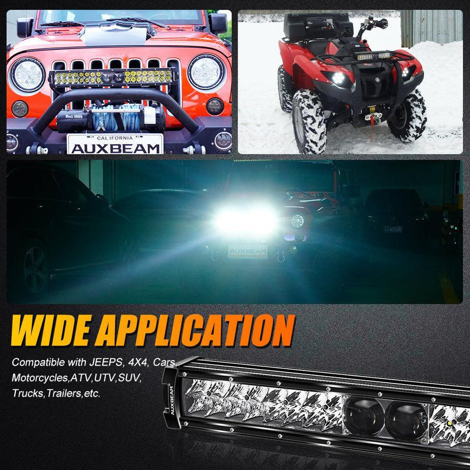 NEW VERSION 22 Inch 5D-PRO Series Combo Dual Row LED Light Bar with DT Wiring Harness Kit for Chevy Colorado
