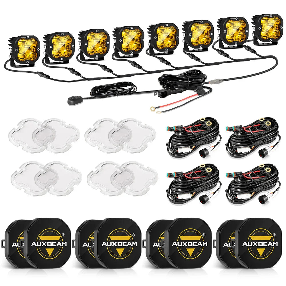 XP-ULTRA Series 3 Inch 80W Spot Beam LED Pods Amber&White Offroad Lights