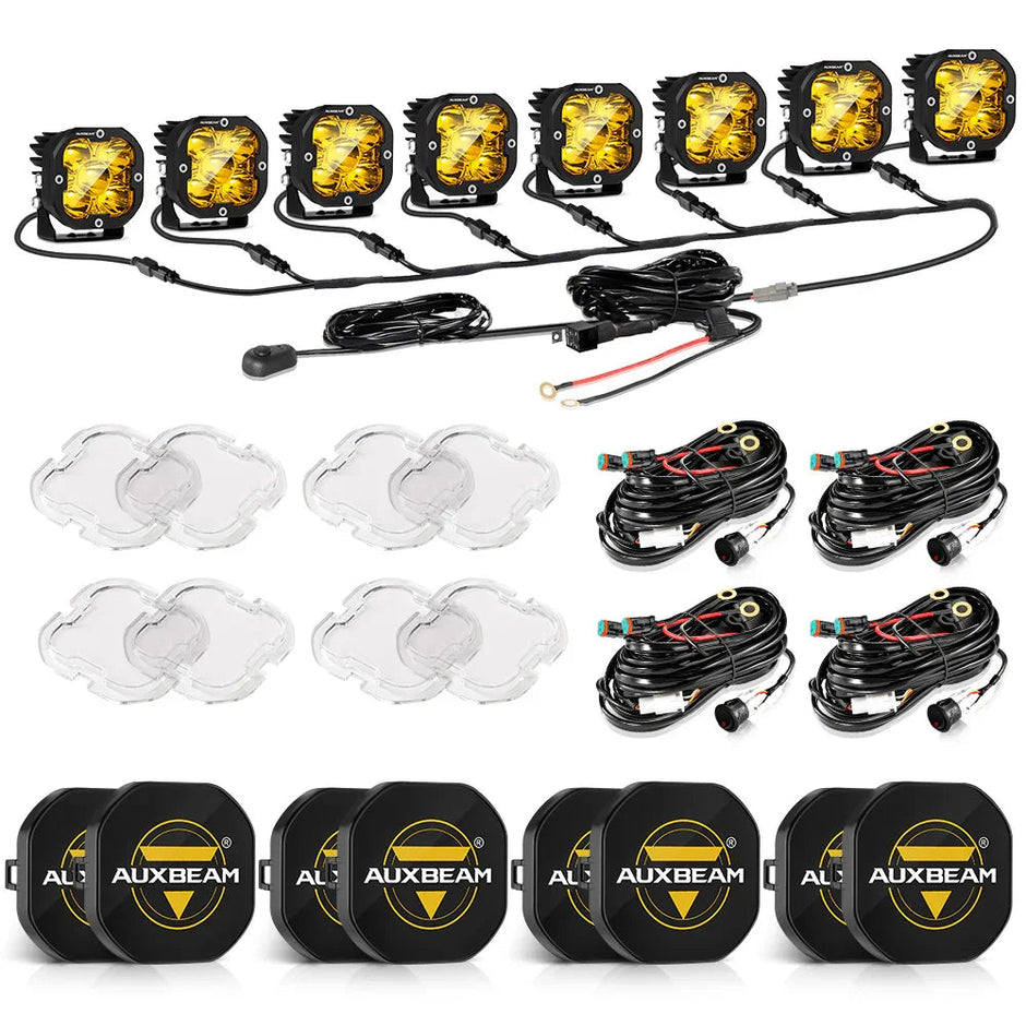 XP-ULTRA Series 3 Inch 80W Spot Beam LED Pods Amber&White Offroad Lights