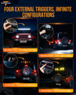 🆕KS-80 Knob RGB Switch Panel MAX 120A ,Light Dimming, Dynamic Chase, Four External Triggers, 4 Modes
