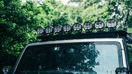5 Inch Round White Combo with Double Side Anti-Glare LED Pod Lights TIR Lens Side Shooter with Amber Dynamic DRL Ring with Wiring Harness 2 Lead