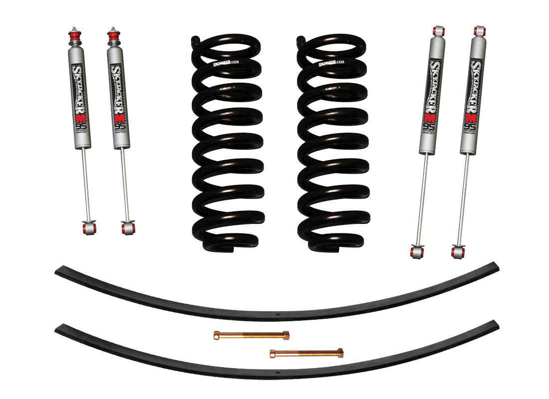 F-100 Suspension Lift Kit 70-72 Ford F-100 w/Shock Nitro Shocks 1.5-2 Inch Lift Incl. Front Coil Springs Rear Add-A-Leafs Skyjacker