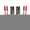 Ranger Suspension Lift Kit 89-97 Ranger w/Shock 1.5-2 Inch Lift Incl. Front Coil Springs Rear Add-A-Leafs Skyjacker