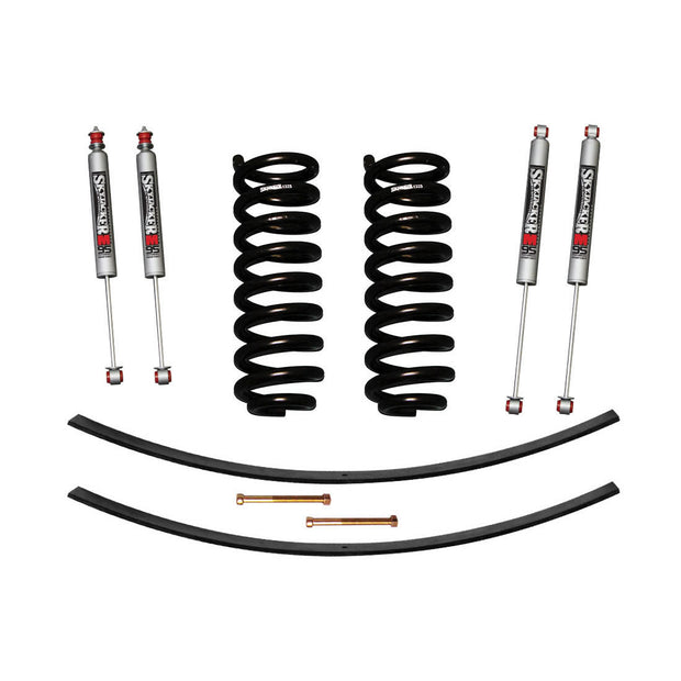 Ranger Suspension Lift Kit 89-97 Ranger w/Shock M95 Performance Shocks 1.5-2 Inch Lift Incl. Front Coil Springs Rear Add-A-Leafs Skyjacker