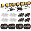 XP-ULTRA Series 3 Inch 80W Flood Beam LED Pods Amber&White Offroad Lights
