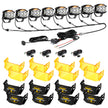 V-MAX Series | 4 Inch 92W 8960LM Combo Beam Side Shooter LED Square Pod Lights with Amber DRL